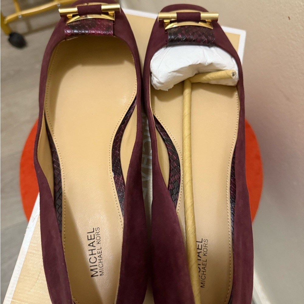 Michael Kors Women's Burgundy Flats